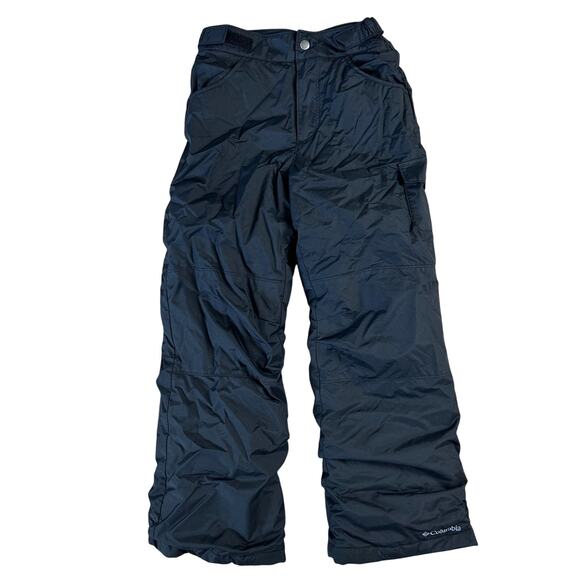 Columbia Kids Waterproof Ski Pants Size M (10/12) Black Insulated Lined Snow - Picture 1 of 8